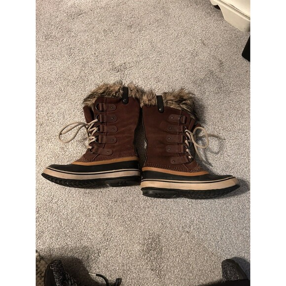 Sorel Joan of Arctic Snow Brown Waterproof Leather Womens‎ Boots NL2429 Size 6 - Picture 6 of 8